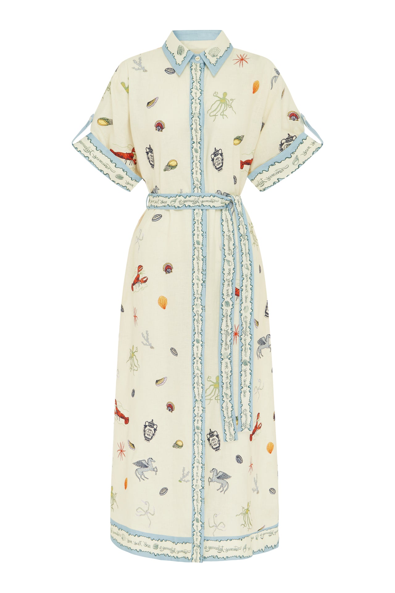 SANDY EMBROIDERED SHIRTDRESS-Dress-Alemais-Debs Boutique