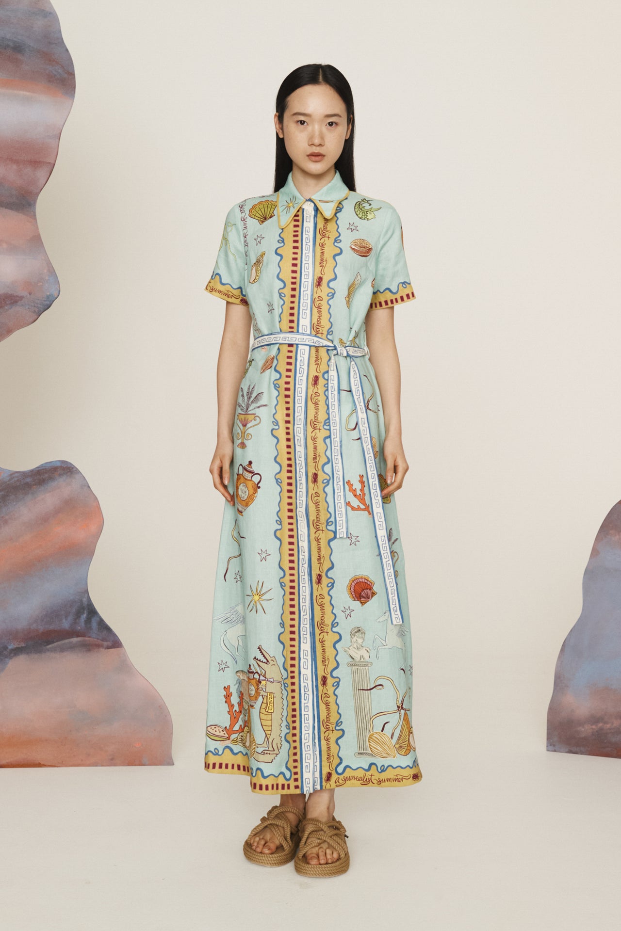 SURREALIST SUMMER SHIRTDRESS-Dress-Alemais-Debs Boutique