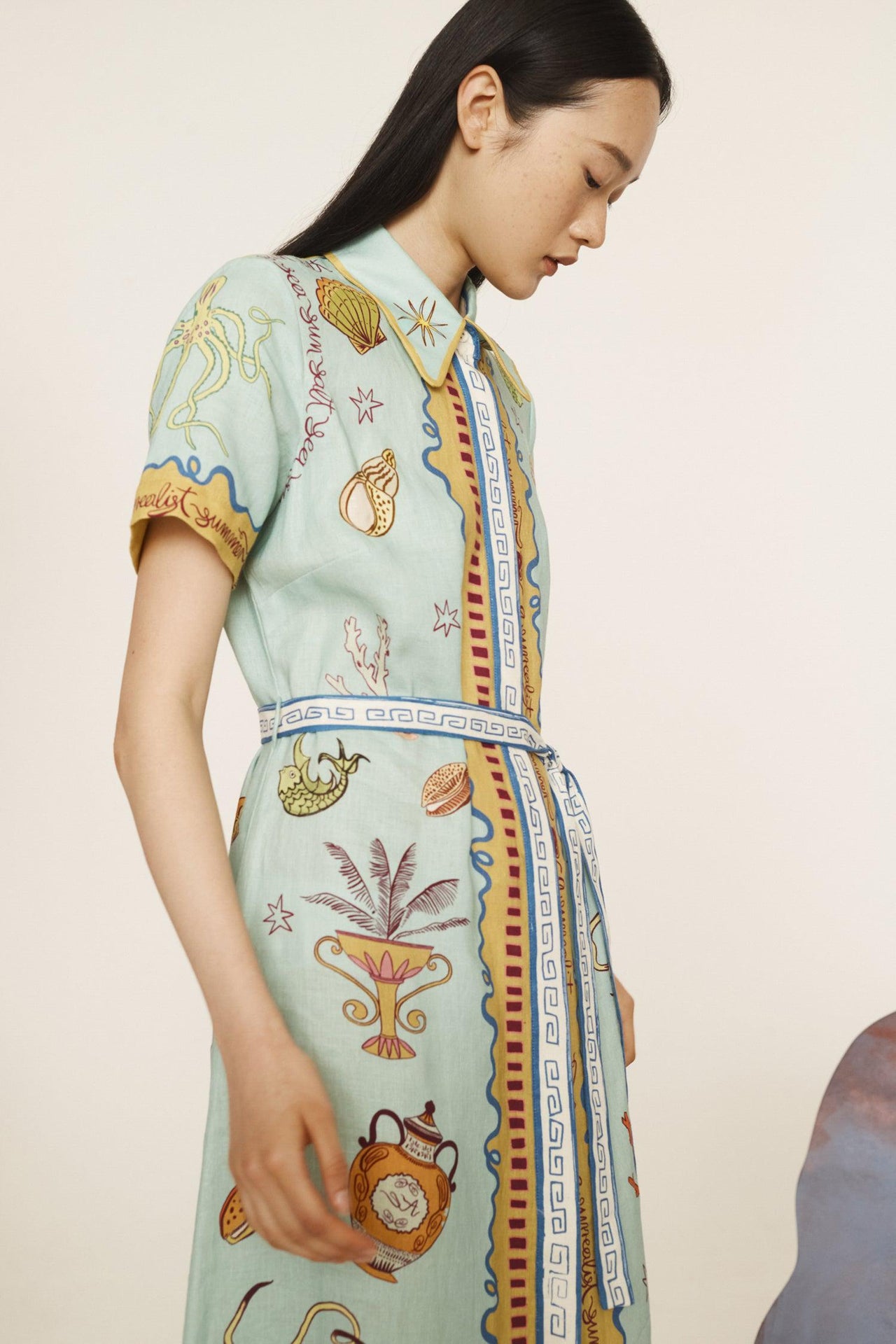 SURREALIST SUMMER SHIRTDRESS-Dress-Alemais-Debs Boutique