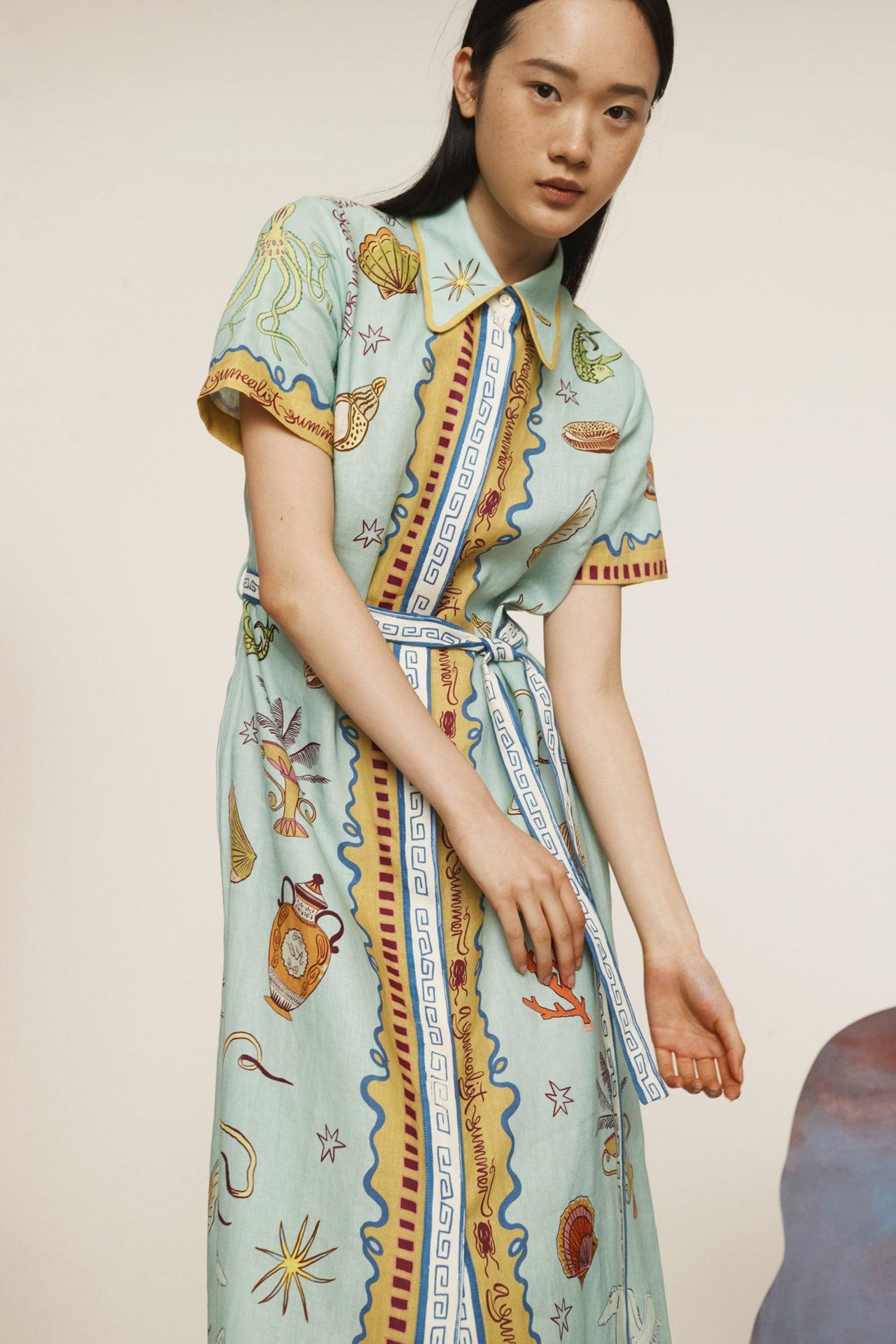 SURREALIST SUMMER SHIRTDRESS-Dress-Alemais-Debs Boutique