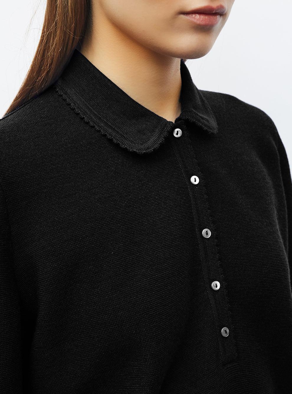 BASTIEN Scalloped Collar Knit-Sweater-Molli-Debs Boutique