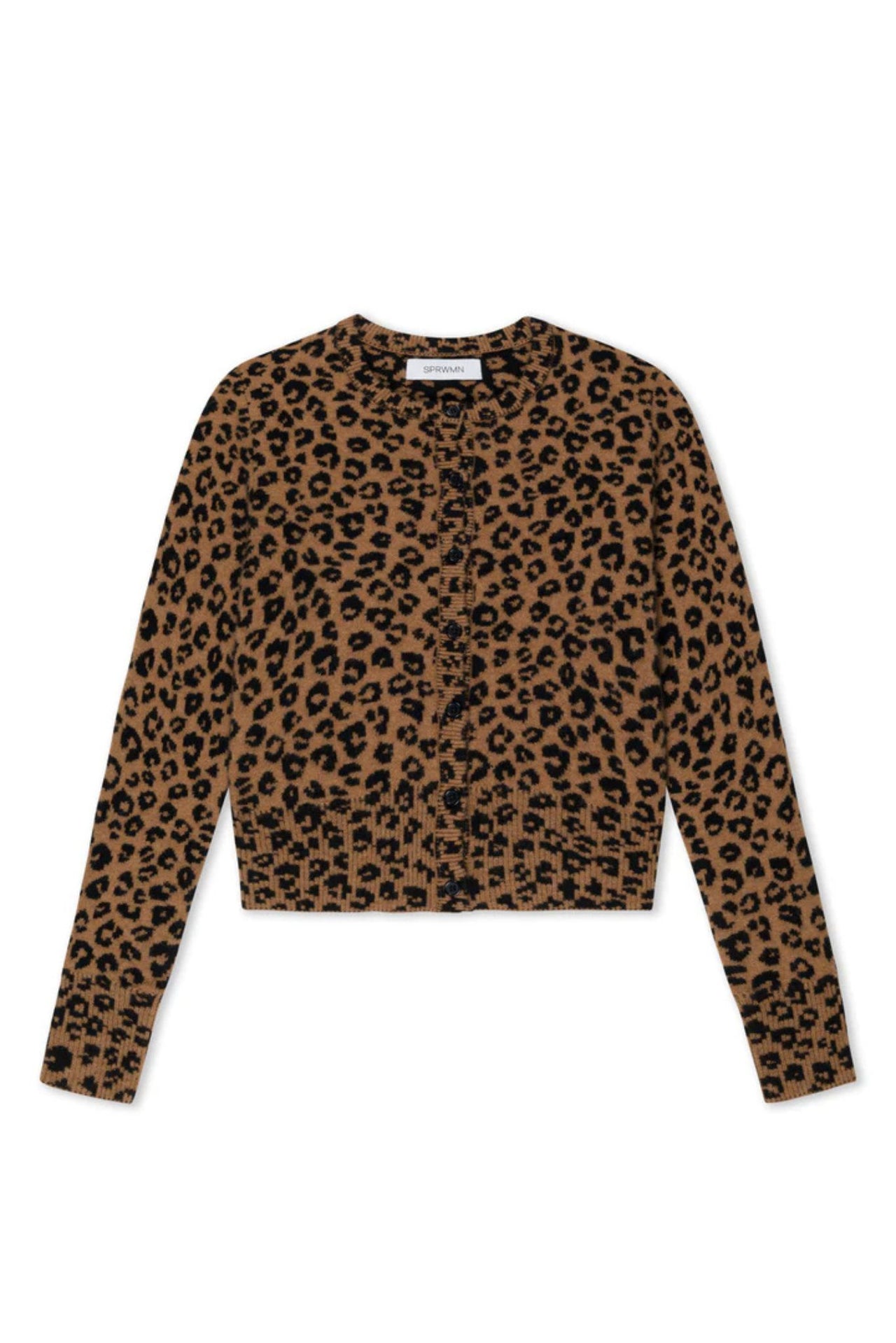 Baby Leopard Cashmere Cardigan-Cardigan-SPRWMN-Debs Boutique