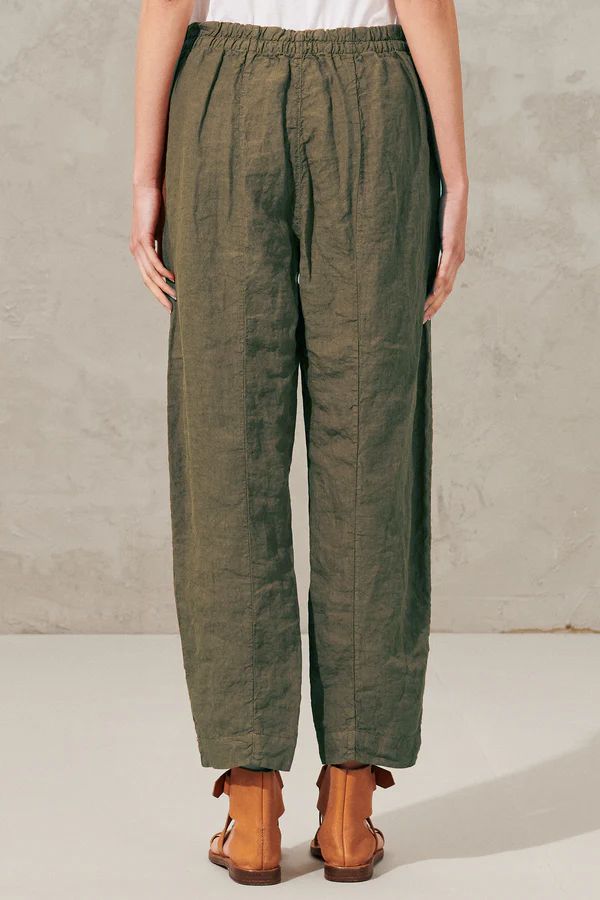 LINEN SLIM PANT BROWN-PANT-Transit-Debs Boutique