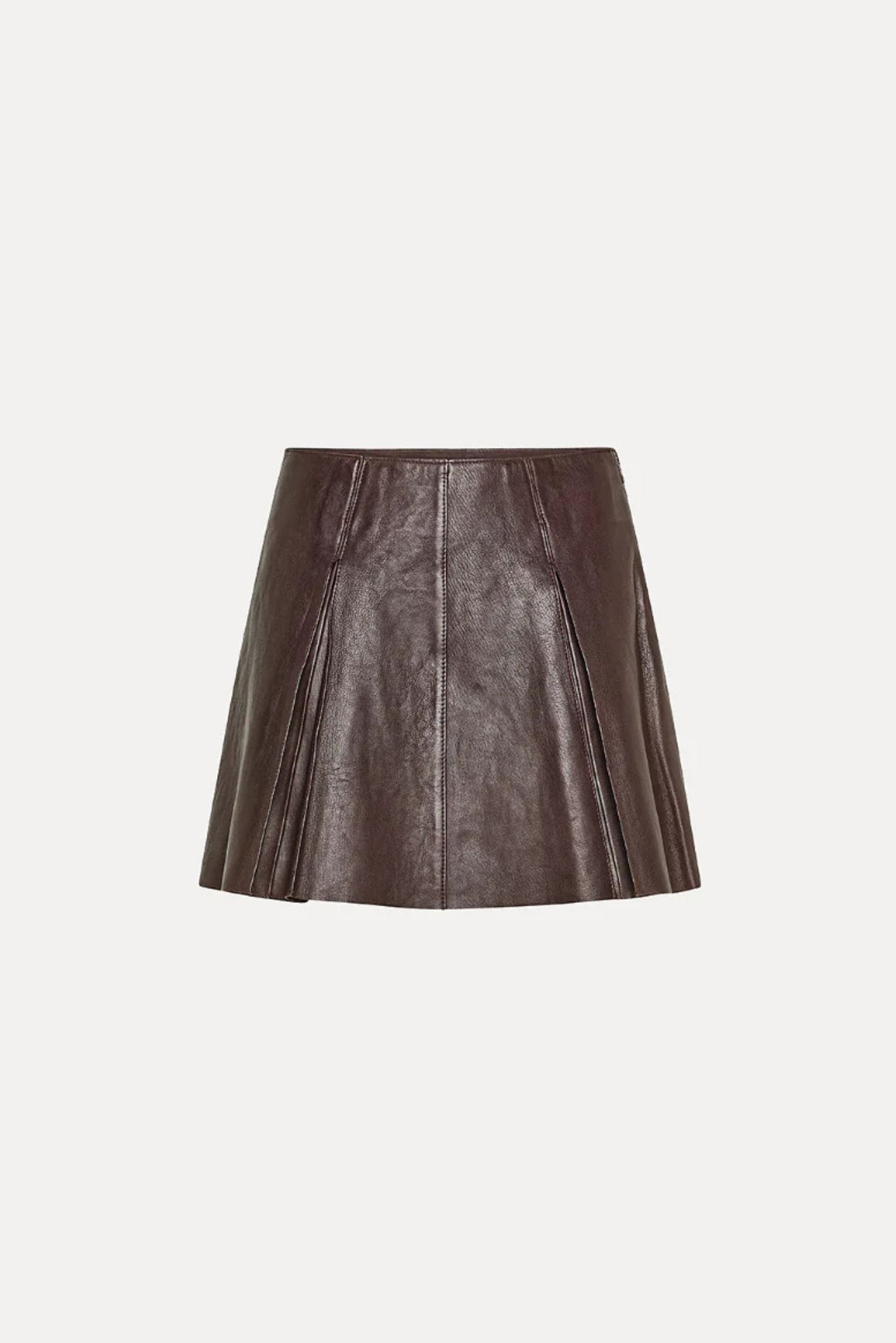 Cacao Leather Miniskirt-skirt-forte_forte-Debs Boutique