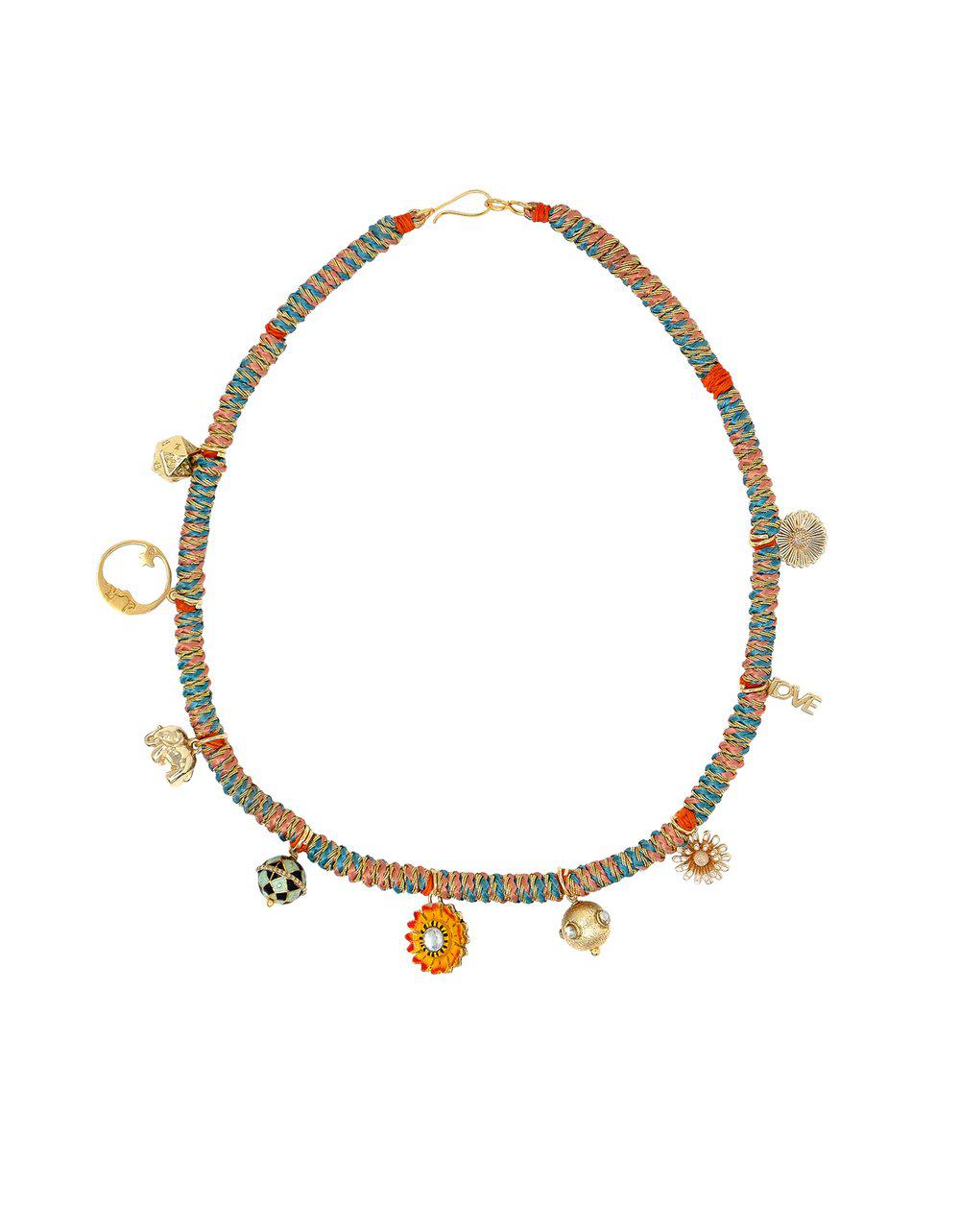 PLANET NECKLACE - Orange-Necklace-Monoki-Debs Boutique