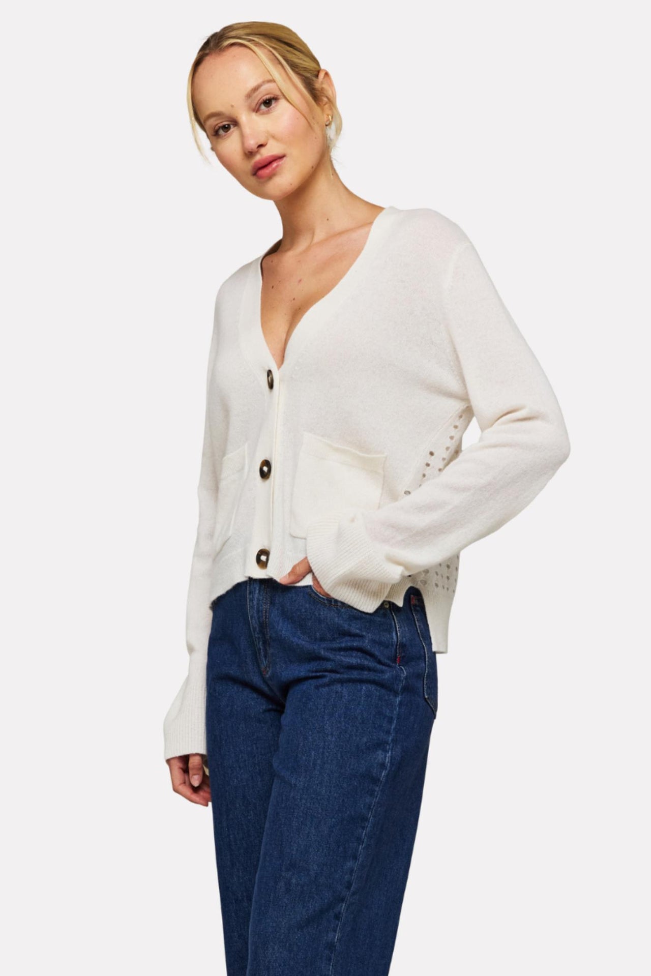 Kate Pointelle Cardigan-Cardigan-Brodie-Debs Boutique