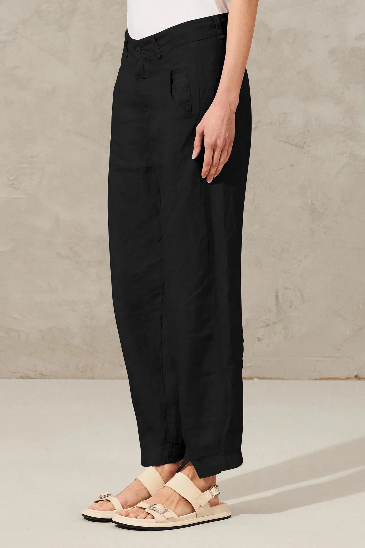 Linen Signature Pant Black-Pant-Transit par Such-Debs Boutique