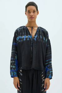 Thumbnail for Shibori Poet Blouse-Tops-Raquel Allegra-Debs Boutique