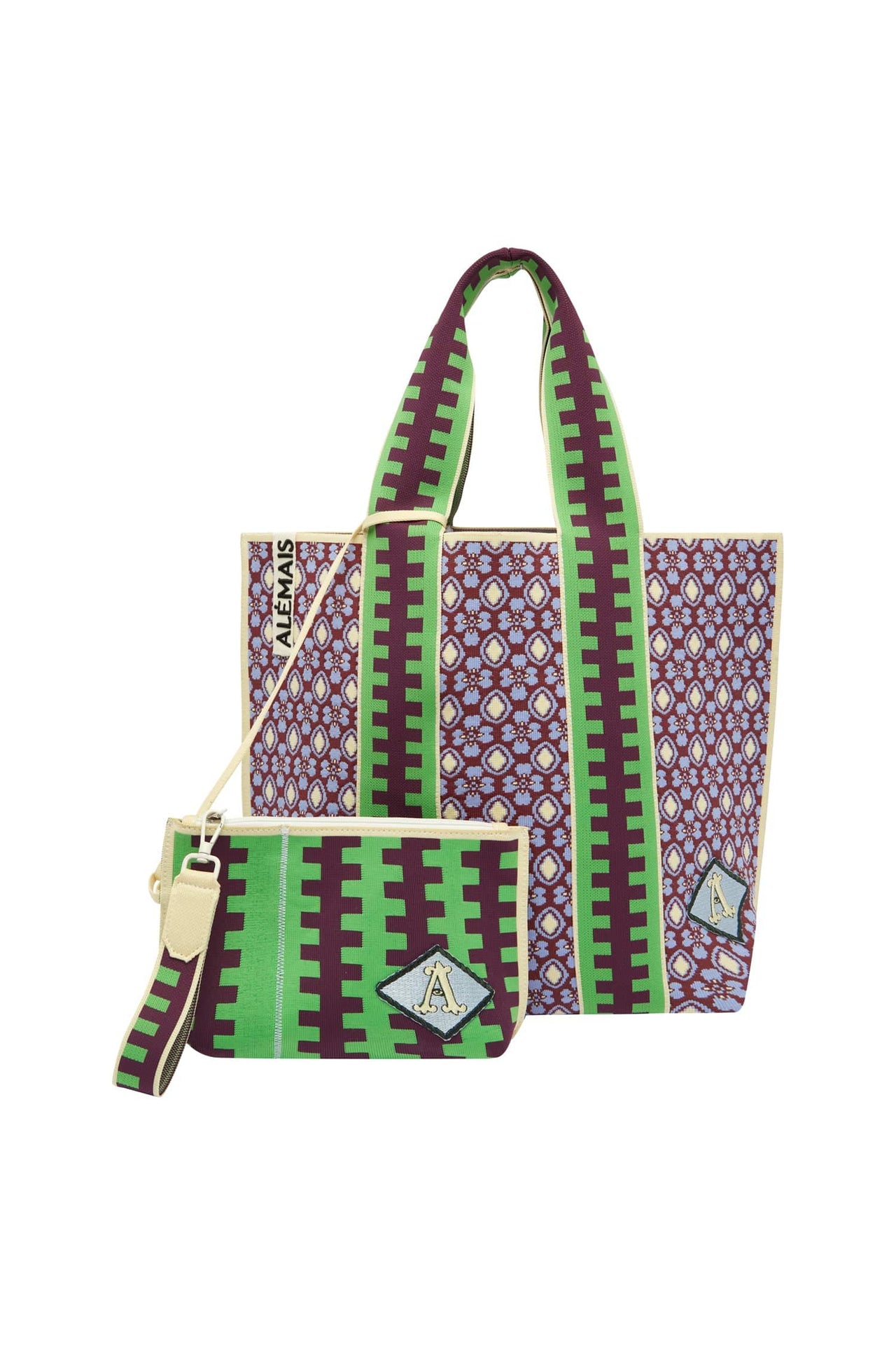 TEJA JACQUARD BEACH TOTE-Bag-ALEMAIS-Debs Boutique