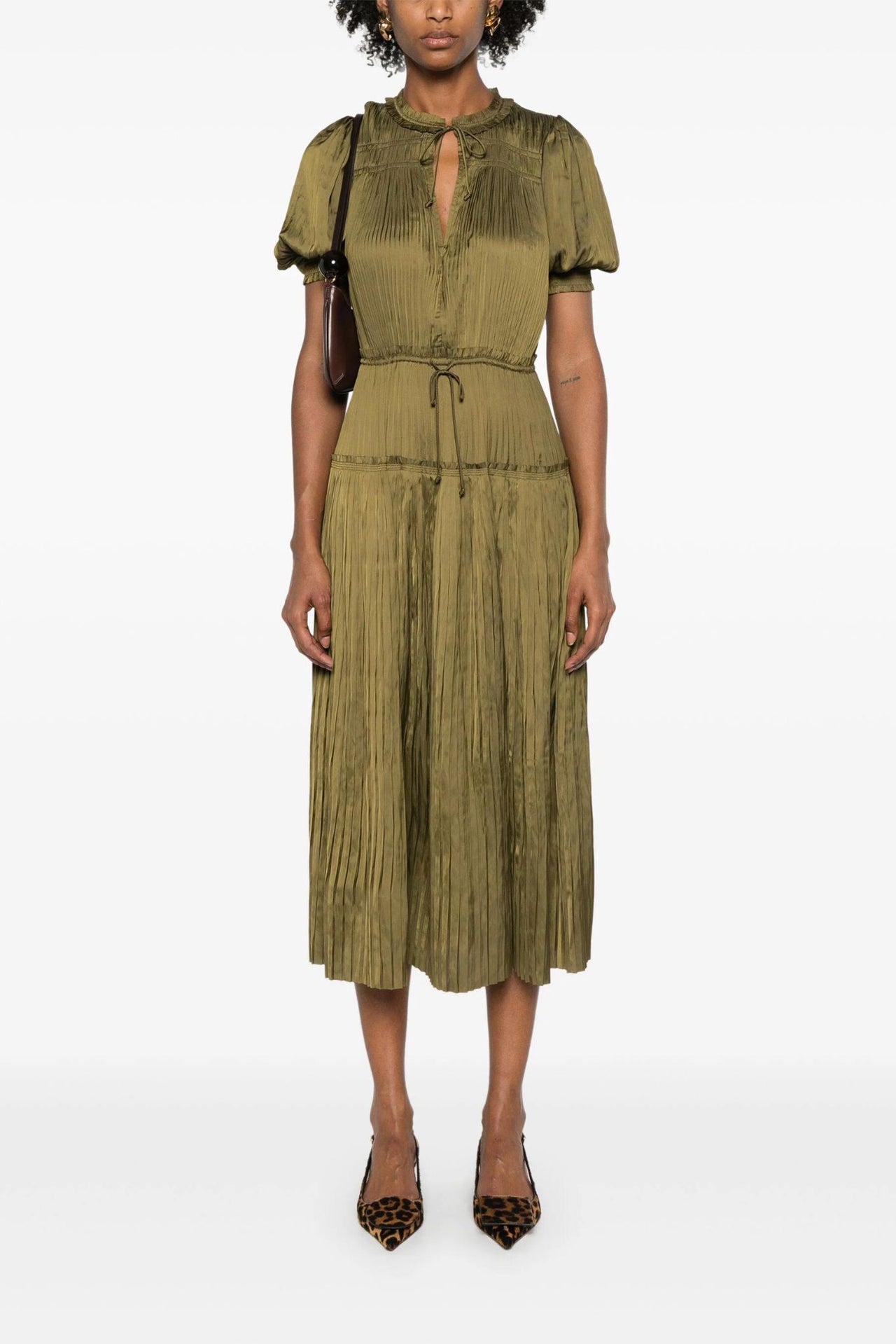 Astrid Dress in Olive-Dress-Ulla Johnson-Debs Boutique