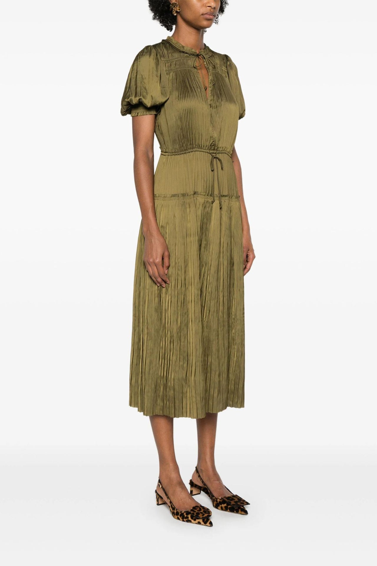 Astrid Dress in Olive-Dress-Ulla Johnson-Debs Boutique