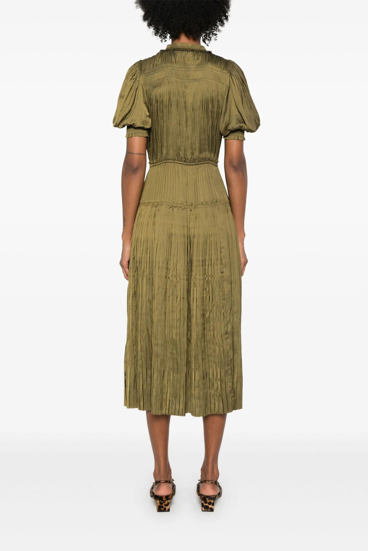 Astrid Dress in Olive-Dress-Ulla Johnson-Debs Boutique