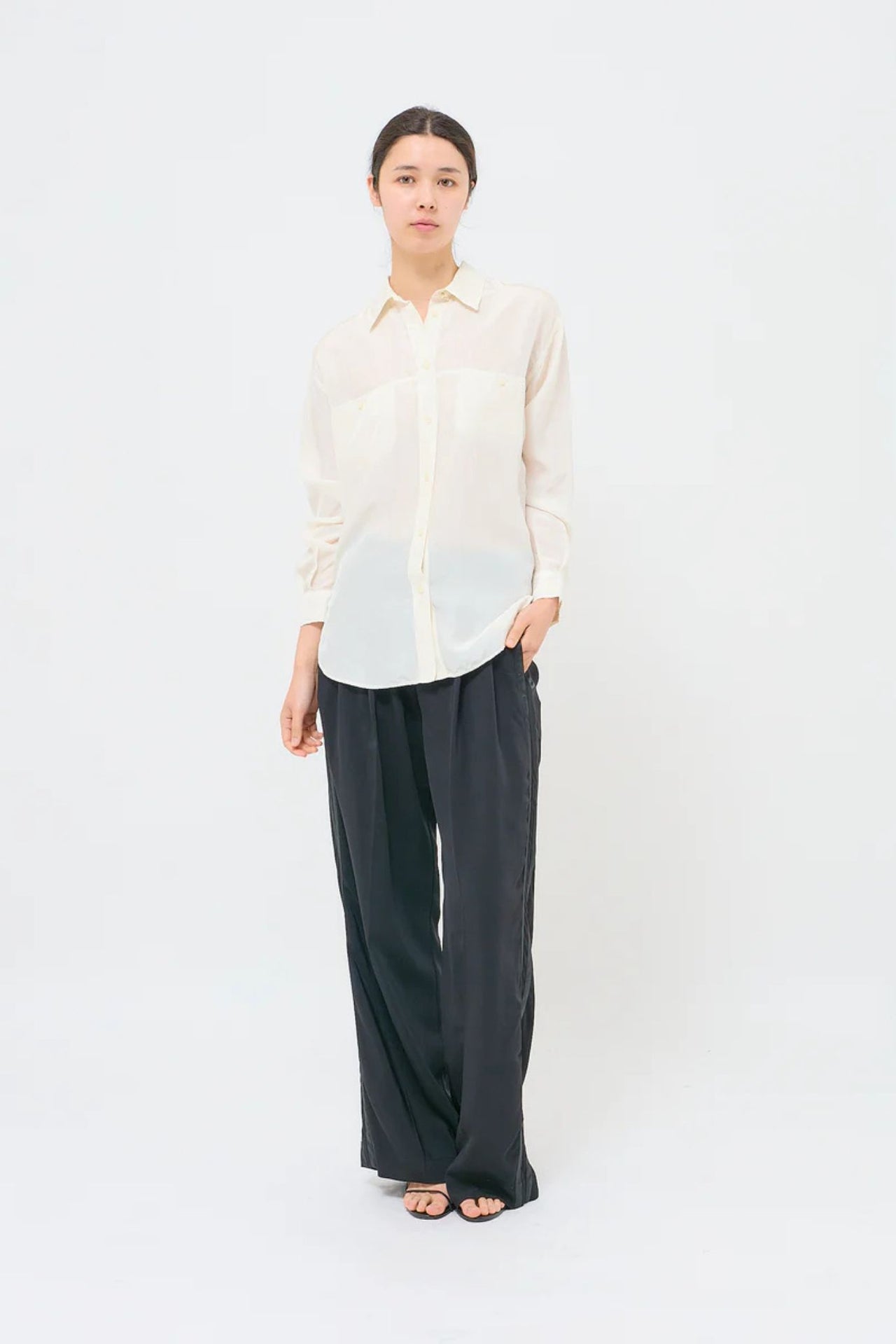 silk habotai shirt 1331121-TOP-forte_forte-Debs Boutique